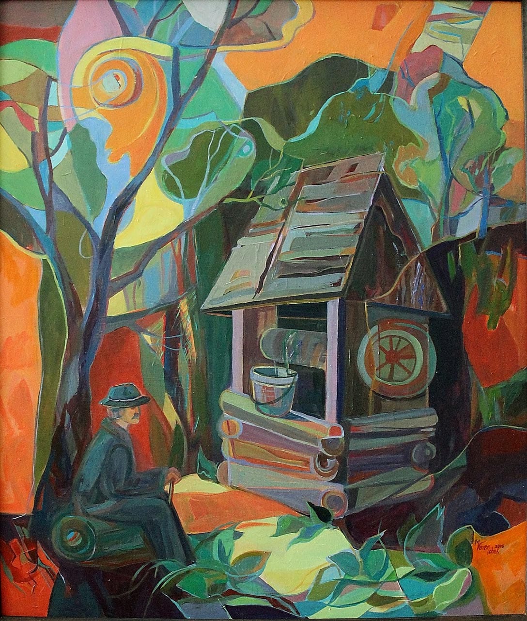 «Стара криниця», автор Марія Ворончак; картон, акрил, 70Х59,8