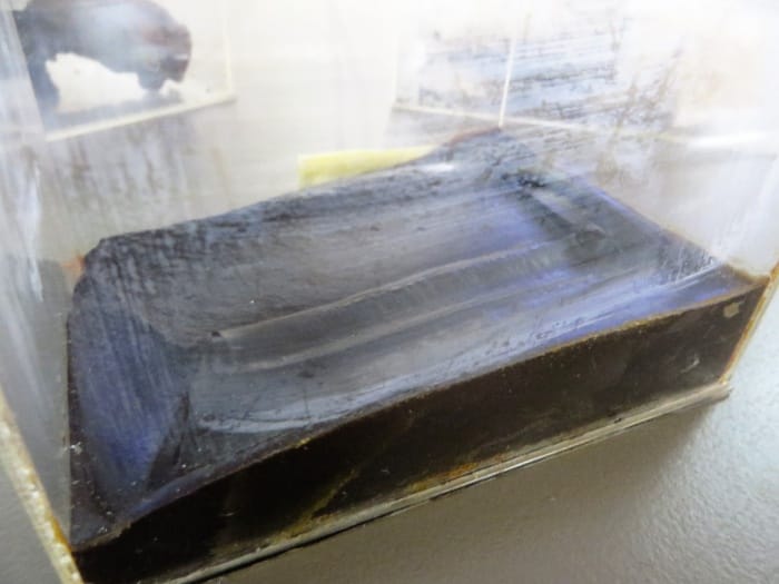 Озокерит. Зразок мінералу. Знаходиться в експозиції музею міста-курорту Трускавця