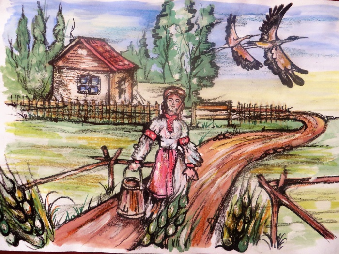 Ілюстрація до легенди, автор художник Руслан Гурський