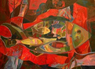 Голос теребовлянської землі від Марії Ворончак «Спрагла пора», автор Марія Ворончак; полотно, акрил, 60Х80