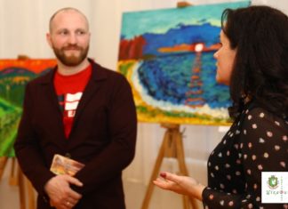 Колір настрою – червоний… Відкриття виставки "Наодинці з кольором", художник Іван Притула, 14.02.2020