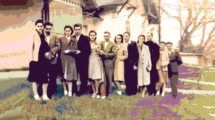 Роман Різняк із друзями, 1940 рік