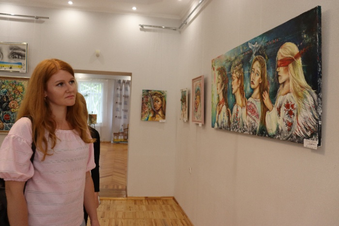 Із відкриття виставки Людмили Горбачик "Нескорена" у Музеї міста-курорту Трускавця, 12.08.2022