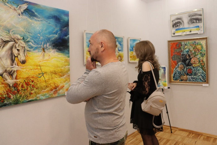 Із відкриття виставки Людмили Горбачик "Нескорена" у Музеї міста-курорту Трускавця, 12.08.2022